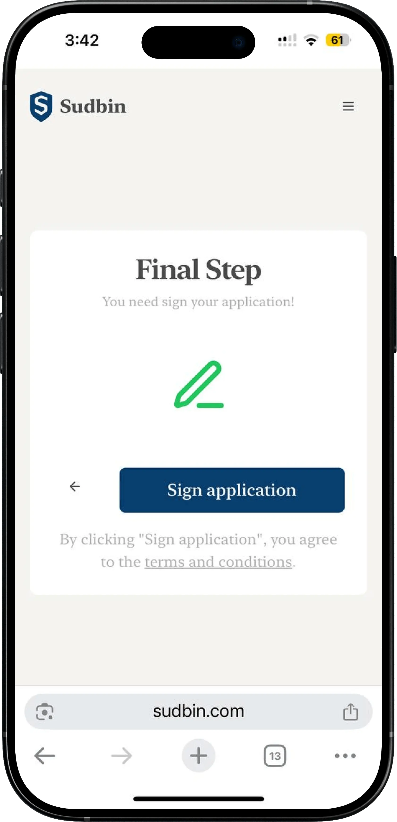 Sign application profile